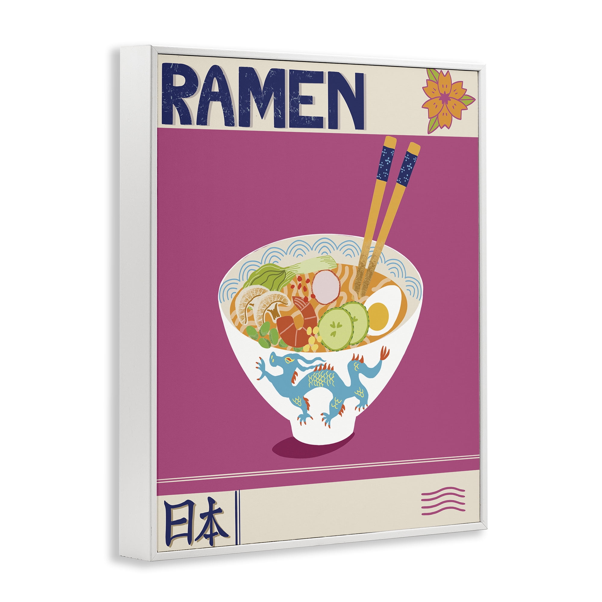 Stupell Industries Enchanted Japanese Ramen White Framed Giclee Art, design by Jo Reid