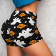 thumbnail image 5 of Athletic Shorts for Women, pumpkins ghost halloween Seam Womens Shorts High Waisted Sport Running Workout Gym, 5 of 8