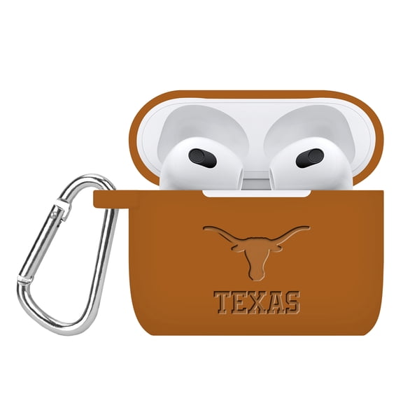 Texas Longhorns Debossed Silicone AirPods Gen Three Case Cover