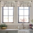 thumbnail image 4 of LALILO Kitchen Curtain Valance Natural Grey Washed Rod Pocket Window Curtain 52"x 18" Set of 2, 4 of 6