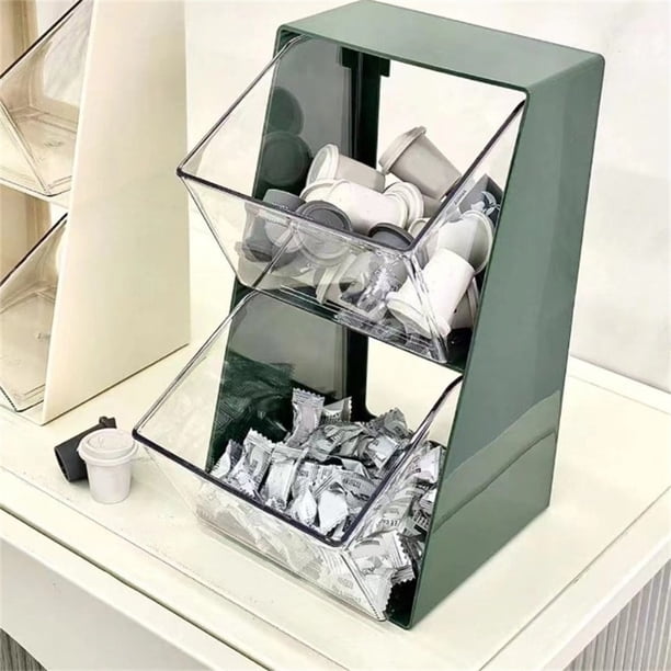 Desktop Tea Bag Storage Box Capsule Coffee Instant Milk Tea Storage Rack Office Tea Room Storage Rack