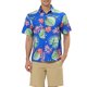 thumbnail image 1 of CAMISAS DE HOMBRE CORTAS DE INSPIRACIÓN CHIC, CON ESTAMPADO FLORAL, BOTONES EN LA PARTE FRONTAL, CAMISA DE PLAYA HAWAIANA 42 AZUL VERDE, 1 of 6