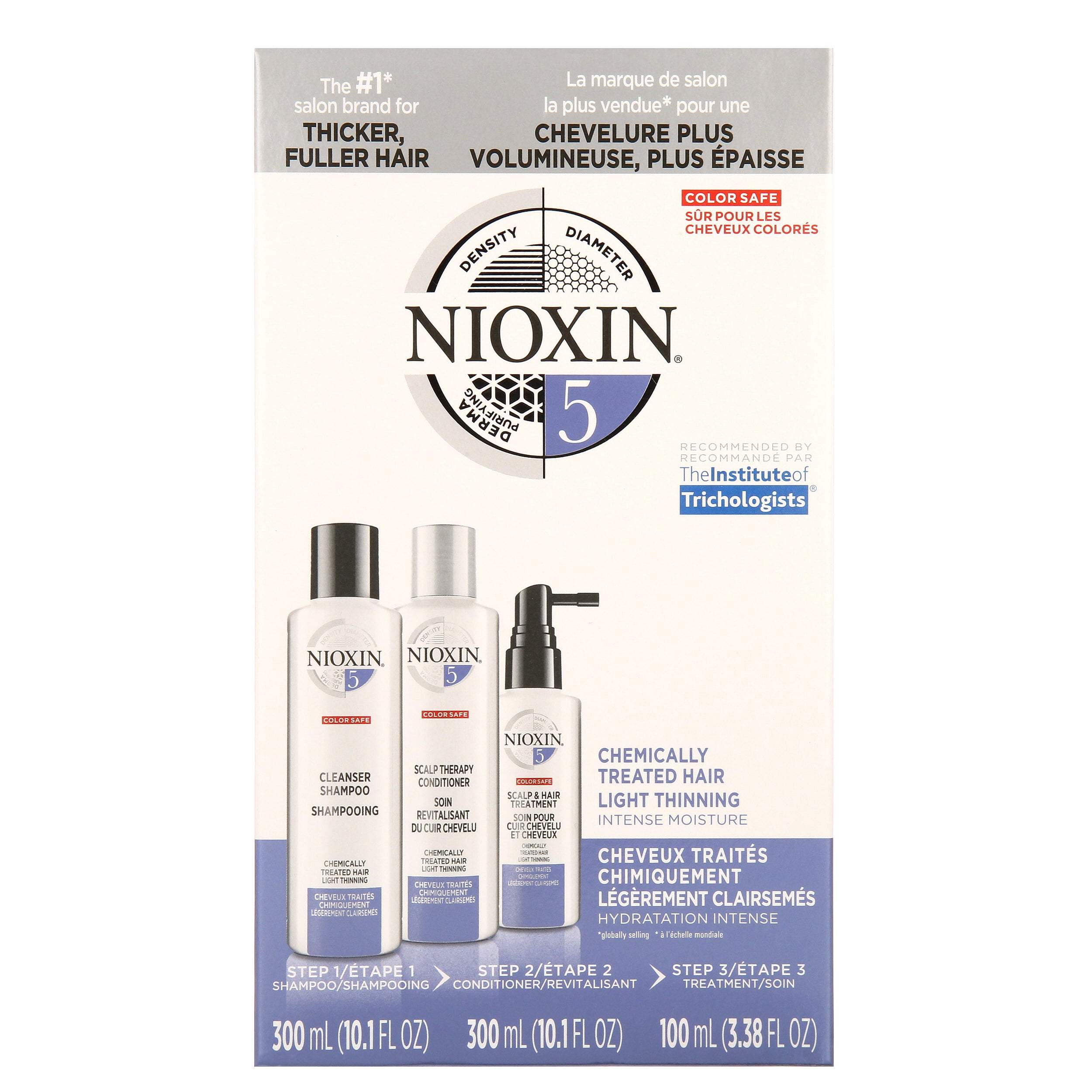 Nioxin System 5 Starter Kit - Cleanser and Scalp Therapy 10.1 oz and Scalp & Hair Treatment 3.38 oz