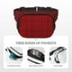 thumbnail image 5 of Fotbe Red Black Houndstooth Cangurera Cuadrada con Estampado de Doble Capa, Bolsa de Cintura Ajustable Mini para Hombres y Mujeres, 5 of 9