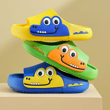 

Travelwant Kids Dinosaur Slide Sandals Non-Slip Summer Beach Water Shoes Boys Girls Shower Pool Slippers
