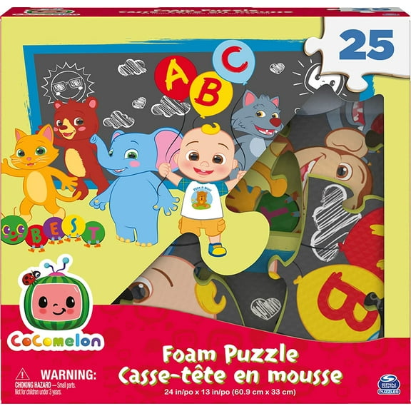 COCOMELON 25 Piece Foam Jigsaw Puzzle Mat 24” X 13” Classroom Best Friends