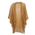 thumbnail image 2 of Women's Sheer Summer Shawl with Filigree Cuff Detail Elegant Tassel Cape, 2 of 4