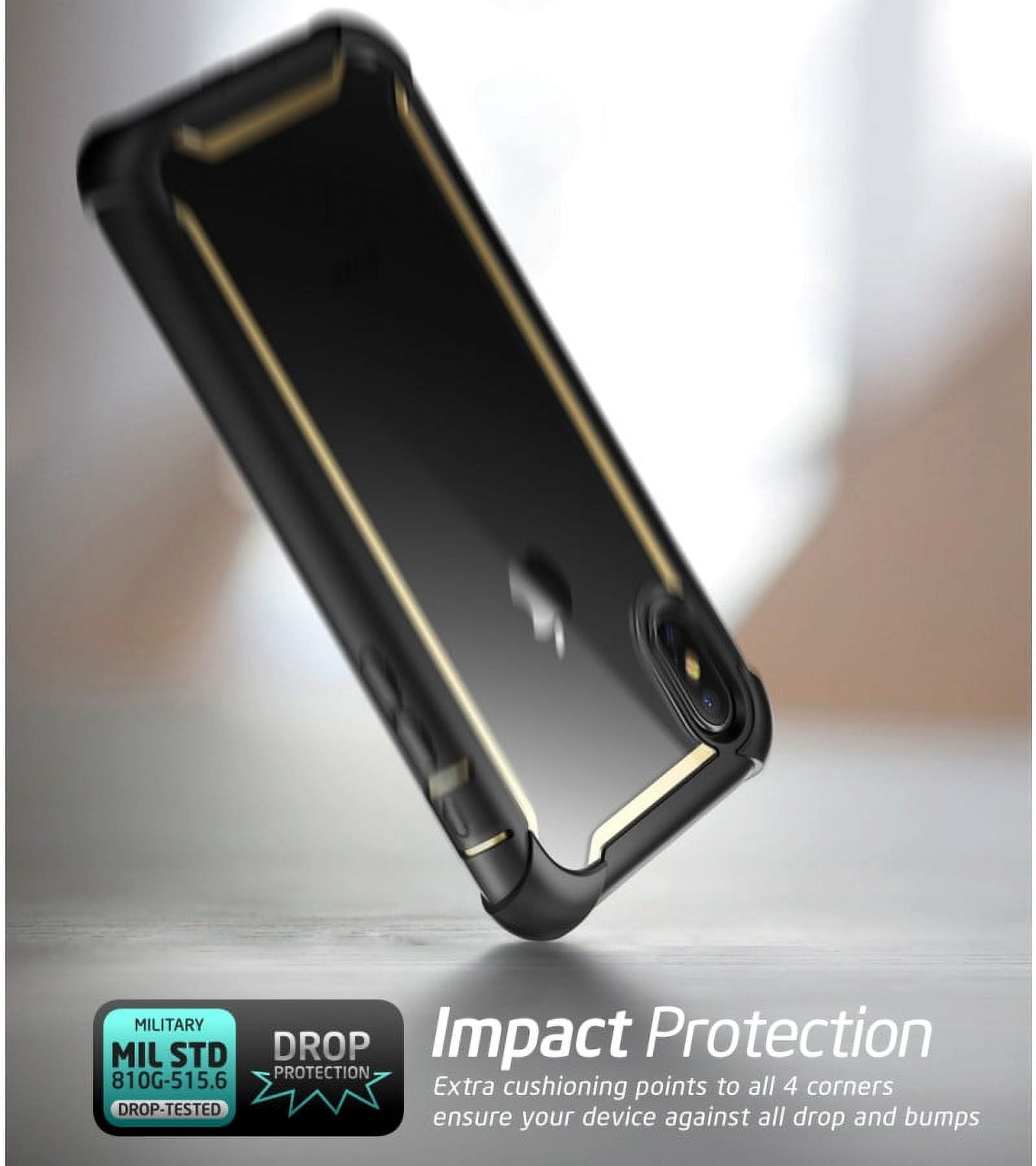 iPhone XS Max Case, i-Blason [Ares] Full-body Rugged Clear Bumper Case with Built-in Screen Protector for iPhone XS Max Case (2018 Release)