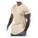 thumbnail image 1 of Playera Azul Hombre Camiseta Corte Bajo Curvo, 1 of 3