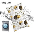 thumbnail image 6 of Zufioo Honey Bee Insect Print Double-Sided Throw Pillow Cover, Pillow Protector Home Decor - With Hidden Zipper, Suitable for Bedroom, Living Room, Car Interior-20"x30", 6 of 6