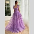 thumbnail image 3 of Corset Long Tulle Prom Dress with 3D Butterflies Sexy Slit Ball Gown Evening Dresses Party Wedding Formal 2024 Women Formal 0313, 3 of 5