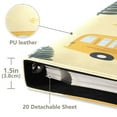 thumbnail image 4 of WOBOGO Yellow Kindergarten School Bus Pattern Photo Albums 20 Pages Large Capacity DIY Self-adhesive Page PU Leather Cover for Family Wedding Anniversary Baby Vacation Photos 24×11.8in, 4 of 9