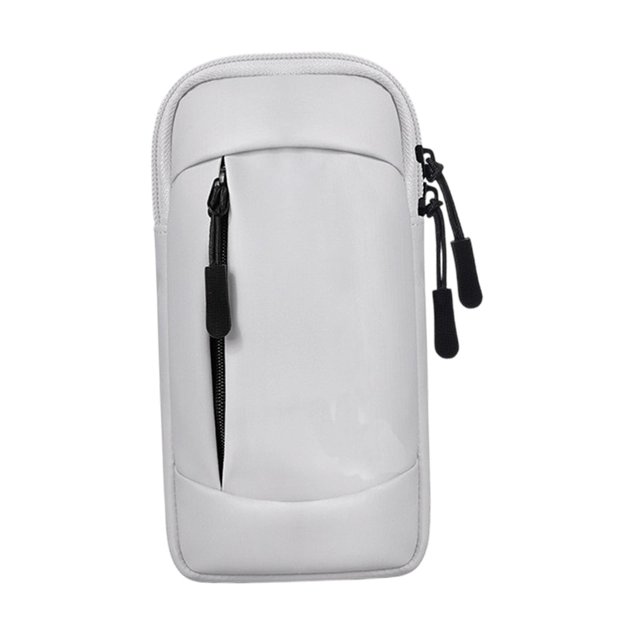 Brazalete deportivo para correr con correa ajustable y resistente al agua Gris