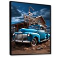 thumbnail image 2 of Designart "Roadside Nostalgia of Pickup Truck" Pickup Truck Floater Framed Wall Art Living Room, 2 of 7