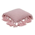 thumbnail image 3 of Stone Washed Blush Pink Cotton Tasseled Pillow, 3 of 4