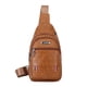 thumbnail image 1 of Riñonera impermeable a la moda para hombre, bandolera, bolso antirrobo de PU (marrón) Tmvgtek Oficina Multiescena Multifunción, 1 of 9