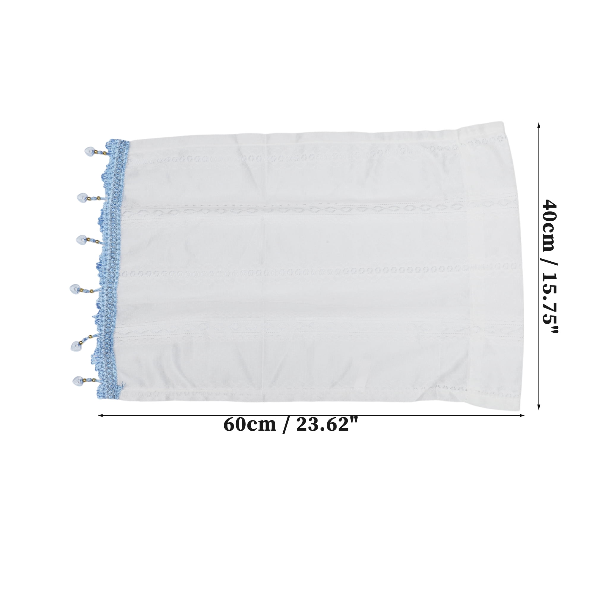 Unique Bargains Short Kitchen Curtains with Eyelets Net Curtains White 15.5(in) WIDE