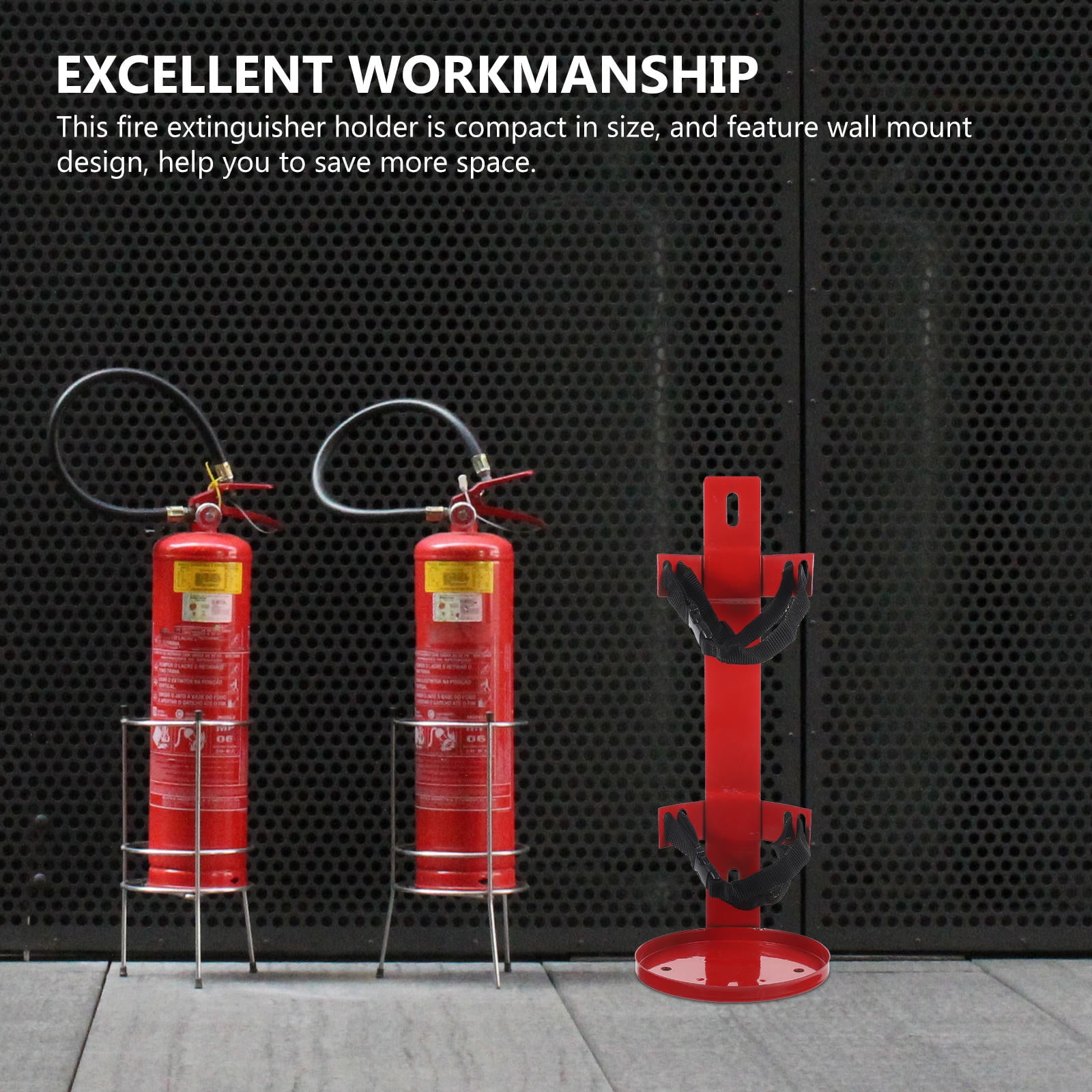 RENACLIPY Renaclipy Heavy Duty Fire Extinguisher Mount for Vehicles Red Secure Fixation Space Saving