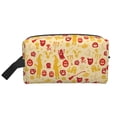 thumbnail image 2 of Uemuo Halloween Elements Pattern Portable Toiletry Bags with Handle, Waterproof travel Make up Bags for Women, Large Capacity Travel Cosmetic Bags, 2 of 9
