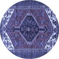 thumbnail image 1 of Ahgly Company Machine Washable Indoor Round Persian Blue Traditional Area Rugs, 5' Round, 1 of 4
