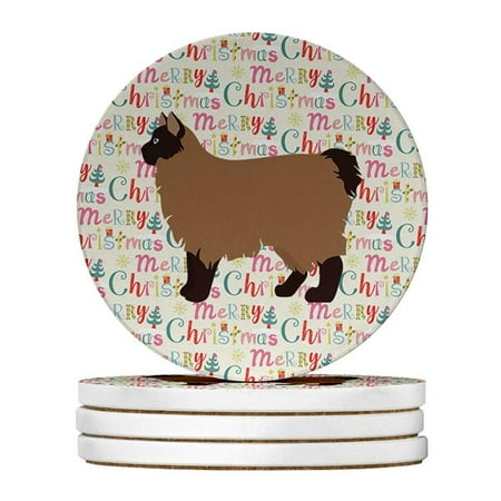 

Carolines Treasures WDK2599RCS4 4 x 4 in. Unisex Owyhee Bob No.2 Cat Christmas Large Sandstone Coasters - Pack of 4