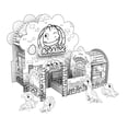 thumbnail image 3 of Juguetes de grafiti de cartón ensamblados en tres dimensiones para bricolaje navideño, juguetes interactivos entre padres e hijos, educación temprana, juguetes de papel recortado para pintar, 3 of 4