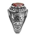 thumbnail image 5 of US Army Ring for Men and Women Unisex Stainless Steel Military Patriotic Ring in Silver with Red Stone, 5 of 11