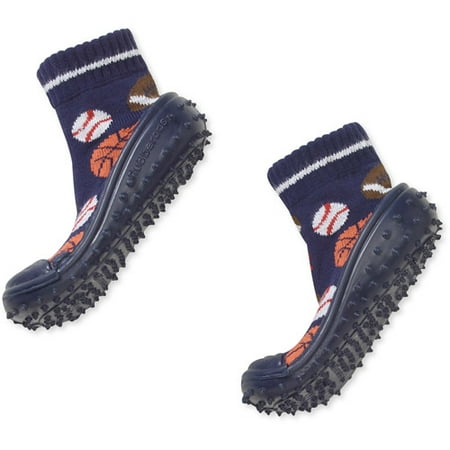 Rubberoos Toddler Boys' Soft Rubber Bottom Shoes