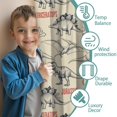 thumbnail image 3 of Blackout Kids Curtains,Beige Dinosaurs Text Pattern Childrens Insulated Curtains Set Of 2,Bedroom Essentials,Toddler Room Decor 52"x84", 3 of 5