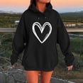 thumbnail image 2 of Enjoytime Sweatshirt for Women Hearts Printed Long Sleeve Pullover Hoodie Loose Casual Fashion Fall Winter Sweatshirts, 2 of 4