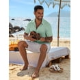 thumbnail image 4 of COOFANDY Mens Casual Shirts Short Sleeve Button Down Shirt Linen Summer Beach Tops, 4 of 6