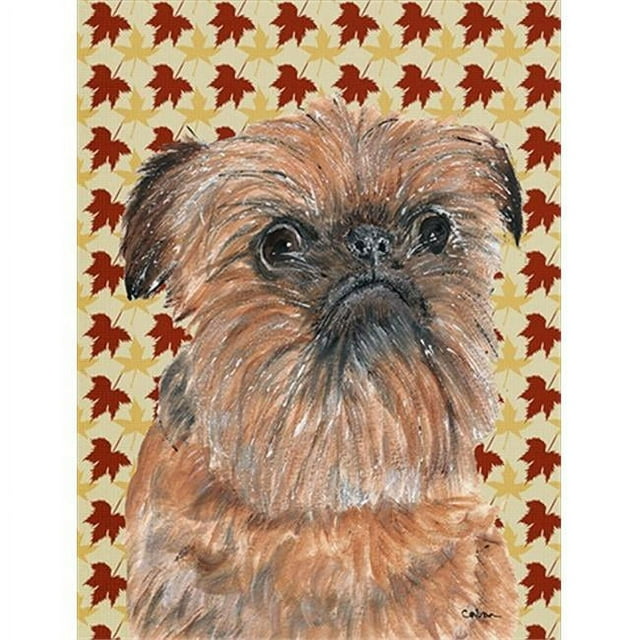Carolines Treasures SC9544GF Brussels Griffon Automne Feuilles Drapeau Jardin Taille