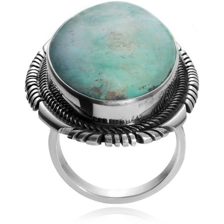 Brinley Co. Women's Turquoise Sterling Silver Handmade Statement Fashion Ring