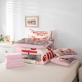 thumbnail image 6 of Feelyou Couple Gnome Twin Bedding Sets 7pcs, Happy Valentine's Day Bedding Comforter Set, 6 of 8