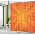 thumbnail image 5 of Ambesonne Sunburst Shower Curtain, Half Tone Dots Retro Rays, 69"Wx84"L, Vermilion and Marigold, 5 of 5