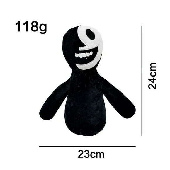 Doors roblox Figure: Startled Escape from the Door, Plush Toy Doll Rainbow Companion Red Black and White Clown