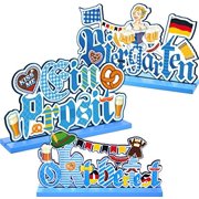 3 Oktoberfest Party Decorations Oktoberfest Table Centerpieces Bavarian Costume Wooden Beer Sign Lederhosen German Festival for Octoberfest Party Dinner Bar Tier Tray$$Electronics Accessories