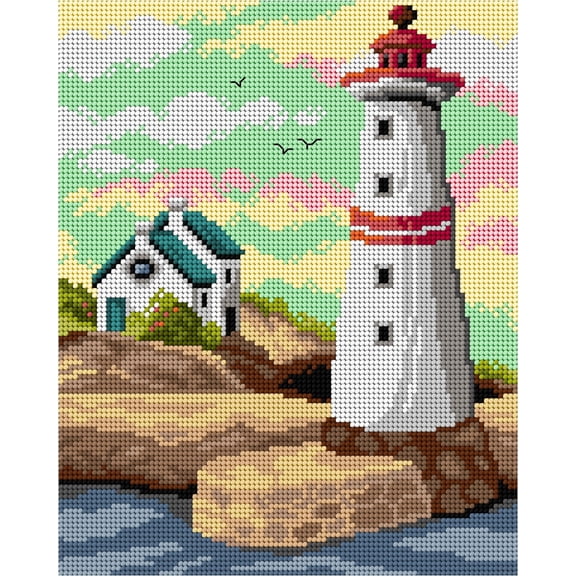 Needlepoint canvas for halfstitch without yarn Lighthouse 3590H