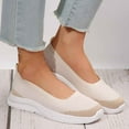 thumbnail image 5 of kakina CMSX Women's Flats Go Walk Shoes,Lightweight Casual Non-Slip Comfortable Walking Solid Color Sneakers Knit Mesh Breathable Running Sneakers 6.5(37), 5 of 7