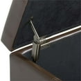 thumbnail image 3 of Simpli Home Dover Banc de Rangement en Similicuir Brun Chocolat, 3 of 5