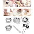 thumbnail image 3 of 10Pcs Stainless Steel Dumpling Maker Mould Set And Cutter For Cakes, Wontons, Calzone, Empanada, And More, 3 of 8