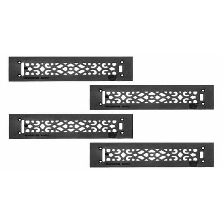 

4 Heat Air Grille Cast Victorian Overall 3 1/2 x 14 | Renovator s Supply