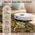 thumbnail image 6 of Design&I 8'x10' Washable Area Rug Sleek Flatweave Pet Friendly Record Vintage Note Mosaic Retro Disc Center Soundwave Music Vinyl Cd Playful for King Size Bedroom, Under Bed, 6 of 7
