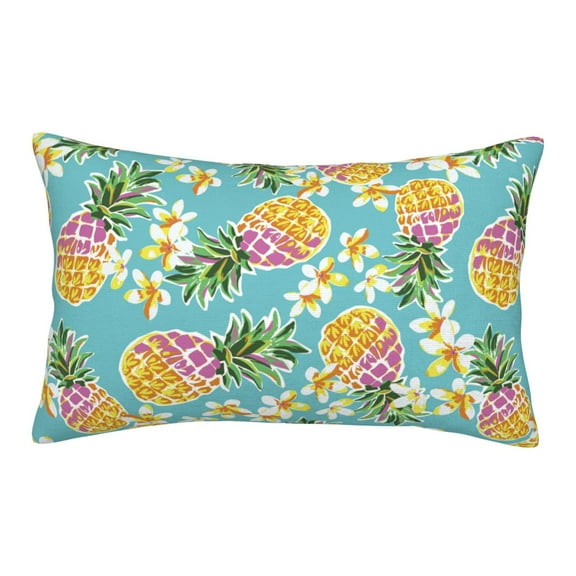 Naloa Cute Pineapples Pillowcase, Throw Pillowcase, Wrinkle-Free, Stain-Resistant with Hidden Zipper for Bedroom Sofa - 14"x20"