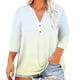 thumbnail image 2 of Xuyuer Women's Casual Plus Size Printed 3/4 Sleeve V-Neck Blouse Fashionable And Comfortable Top, 2 of 5