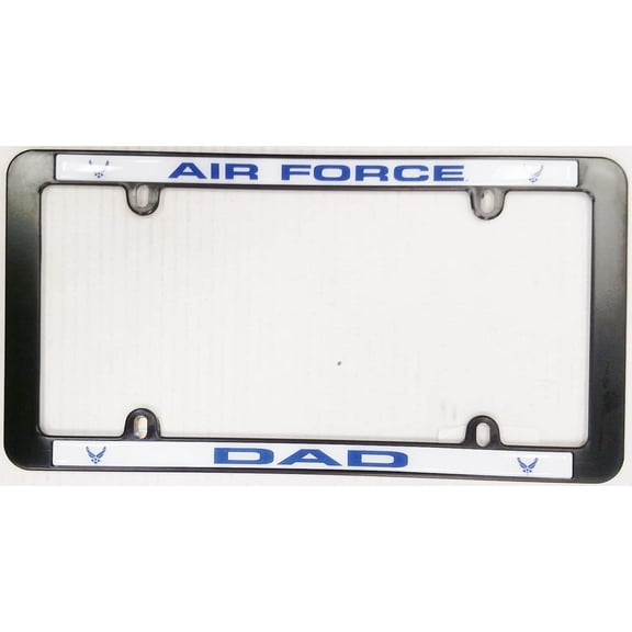 Air Force DAD Black Plastic License Plate Frame Tag Cover United States Military