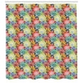 thumbnail image 3 of Ambesonne Garden Art Shower Curtain, Romantic Bouquet Doodle, 69"Wx75"L, Multicolor, 3 of 3