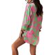 thumbnail image 3 of VISgogo Conjunto casual de 2 piezas para mujer, camisa de manga larga con botones y pantalones cortos con estampado tropical VISgogo moda, 3 of 5