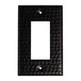 thumbnail image 1 of Monarch Abode 19113 Hand Hammered Switch Plate, 1-Gang, Matte Black, 1 of 1