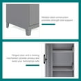thumbnail image 5 of Space Solutions 53.38 inch High 4 Shelf Storage Locker Cabinet, Welded Metal, Fully Assembled, Vented Door, 3 inch Riser Legs, Silver, 5 of 15